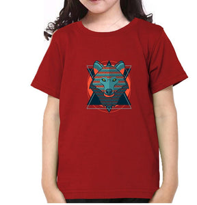 WOLF Half Sleeves T-Shirt For Girls -KidsFashionVilla