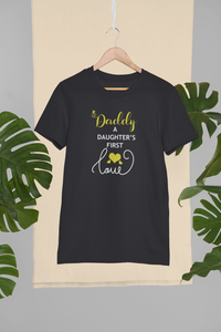 Daughters First Love Father and Daughter Black Matching T-Shirt- KidsFashionVilla