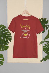 Daughters First Love Father and Daughter Red Matching T-Shirt- KidsFashionVilla