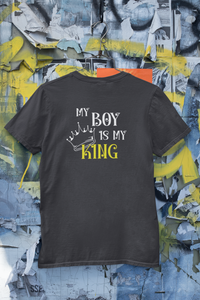 My Boy Is My King Mother And Son Black Matching T-Shirt- KidsFashionVilla