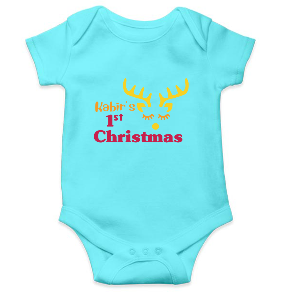 Customized Name First Christmas Rompers for Baby Boy- KidsFashionVilla