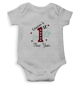 Customized Name First New Year Rompers for Baby Boy- KidsFashionVilla