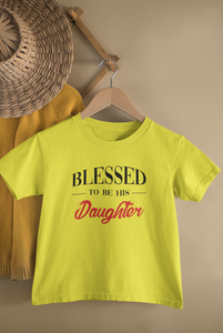 Blessed To Be Her Dad Father and Daughter Yellow Matching T-Shirt- KidsFashionVilla