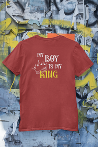 My Boy Is My King Mother And Son Red Matching T-Shirt- KidsFashionVilla