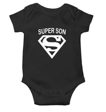 Load image into Gallery viewer, Super Son Black Rompers for Baby Boy - KidsFashionVilla
