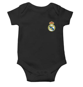 Real Madrid Black Rompers for Baby Boy - KidsFashionVilla