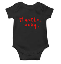 Load image into Gallery viewer, Hustle Baby Black Rompers for Baby Boy - KidsFashionVilla
