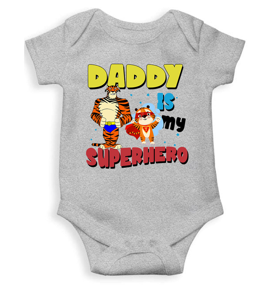 Superhero Dad Cartoon Rompers for Baby Boy- KidsFashionVilla