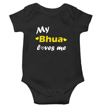 Load image into Gallery viewer, My Buva Loves Me Black Rompers for Baby Boy - KidsFashionVilla
