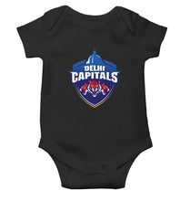 Load image into Gallery viewer, Delhi Capitals Black Rompers for Baby Boy - KidsFashionVilla
