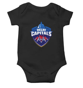 Delhi Capitals Black Rompers for Baby Boy - KidsFashionVilla