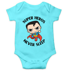 Super Heros Never Sleeps Rompers for Baby Boy- KidsFashionVilla