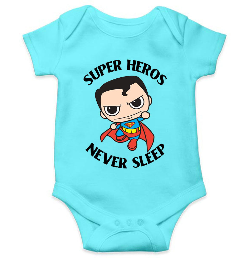 Super Heros Never Sleeps Rompers for Baby Boy- KidsFashionVilla