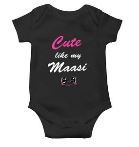 Cute Like Maasi Black Rompers for Baby Boy - KidsFashionVilla