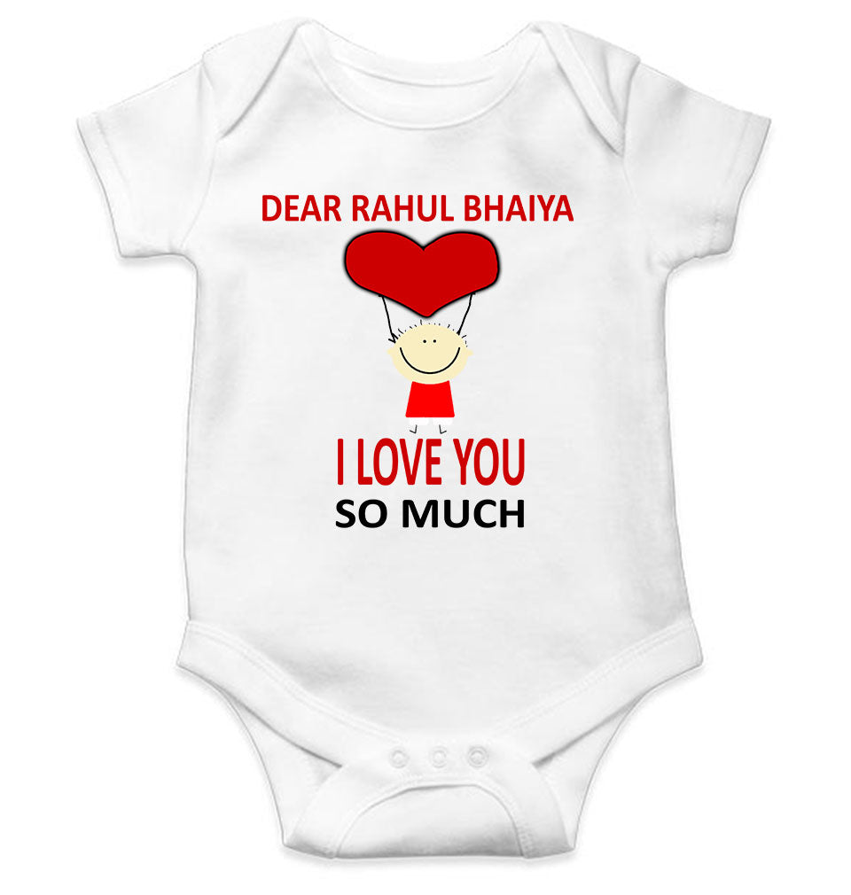 Custom Name I love My Bhaiya So Much Rompers for Baby Boy- KidsFashionVilla