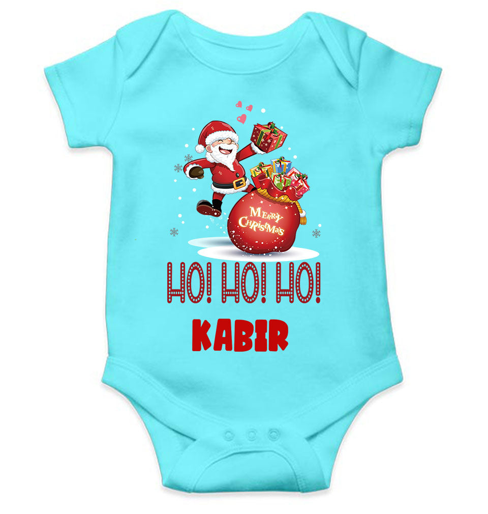 Customized Name Ho! Ho! Ho! Christmas Rompers for Baby Boy- KidsFashionVilla