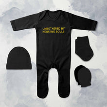 Load image into Gallery viewer, Negative Souls Minimal Jumpsuit with Cap, Mittens and Booties Romper Set for Baby Boy - KidsFashionVilla
