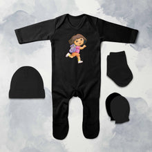 Load image into Gallery viewer, Cartoon Jumpsuit with Cap, Mittens and Booties Romper Set for Baby Boy - KidsFashionVilla
