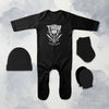 Thor Web Series Jumpsuit with Cap, Mittens and Booties Romper Set for Baby Boy - KidsFashionVilla