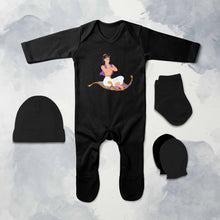 Load image into Gallery viewer, Funny Cartoon Jumpsuit with Cap, Mittens and Booties Romper Set for Baby Boy - KidsFashionVilla
