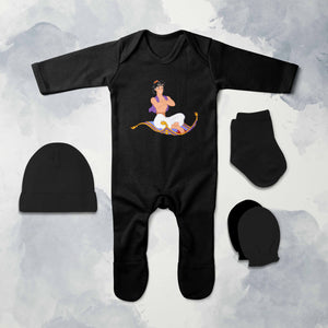 Funny Cartoon Jumpsuit with Cap, Mittens and Booties Romper Set for Baby Boy - KidsFashionVilla