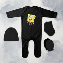 Load image into Gallery viewer, Funny Cartoon Jumpsuit with Cap, Mittens and Booties Romper Set for Baby Boy - KidsFashionVilla
