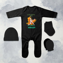 Load image into Gallery viewer, Custom Name IPL Fever Jumpsuit with Cap, Mittens and Booties Romper Set for Baby Boy - KidsFashionVilla
