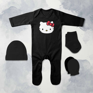 Most Lovely Cartoon Jumpsuit with Cap, Mittens and Booties Romper Set for Baby Boy - KidsFashionVilla