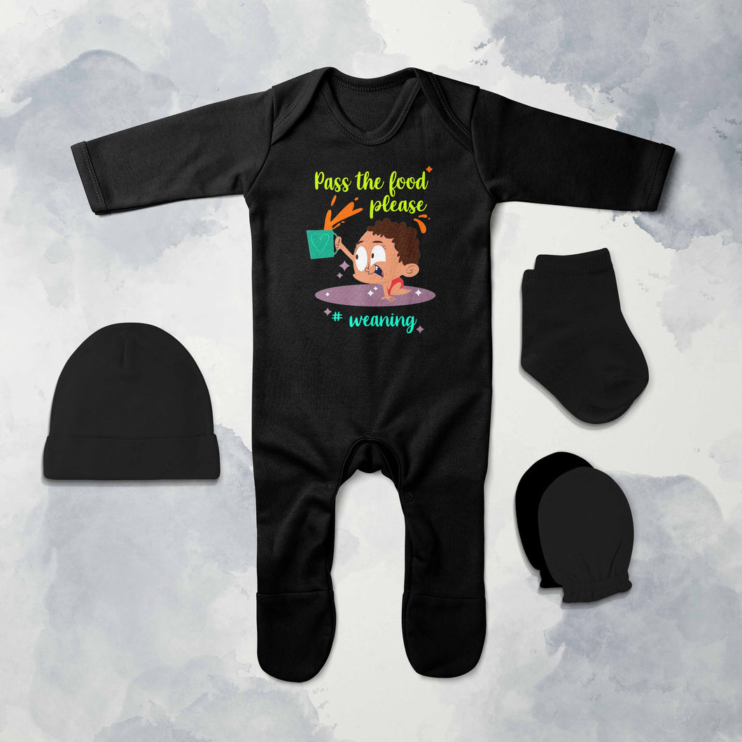 Weaning Jumpsuit with Cap, Mittens and Booties Romper Set for Baby Boy - KidsFashionVilla