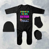 Custom Name Promoted To Big Sister Rakhi Jumpsuit with Cap, Mittens and Booties Romper Set for Baby Girl - KidsFashionVilla