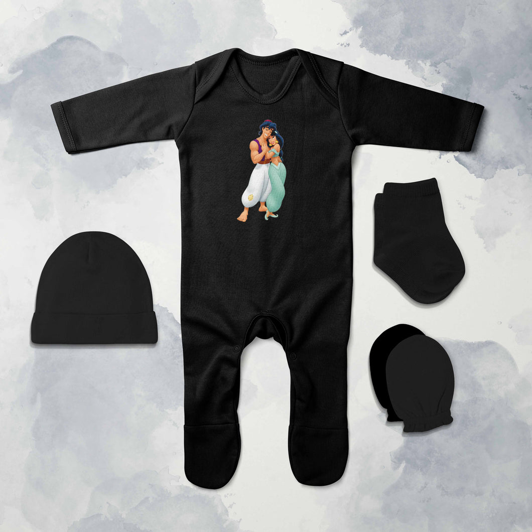 Cute Cartoon Jumpsuit with Cap, Mittens and Booties Romper Set for Baby Boy - KidsFashionVilla