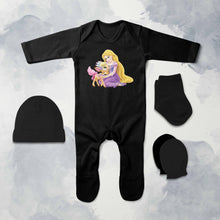 Load image into Gallery viewer, Beautiful Cartoon Jumpsuit with Cap, Mittens and Booties Romper Set for Baby Girl - KidsFashionVilla
