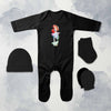 Beautiful Princess Cartoon Jumpsuit with Cap, Mittens and Booties Romper Set for Baby Boy - KidsFashionVilla