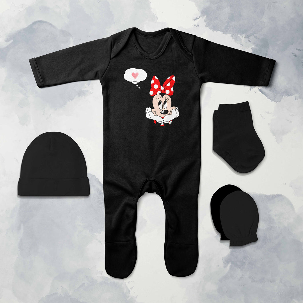 Cute Cartoon Jumpsuit with Cap, Mittens and Booties Romper Set for Baby Boy - KidsFashionVilla