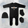 Manchester United Logo Jumpsuit with Cap, Mittens and Booties Romper Set for Baby Boy - KidsFashionVilla