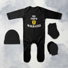 My Third Navratri Jumpsuit with Cap, Mittens and Booties Romper Set for Baby Boy - KidsFashionVilla