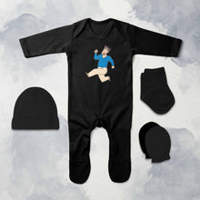 Load image into Gallery viewer, Cute Family Cartoon Jumpsuit with Cap, Mittens and Booties Romper Set for Baby Girl - KidsFashionVilla
