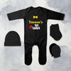 Custom Name First Lohri Jumpsuit with Cap, Mittens and Booties Romper Set for Baby Boy - KidsFashionVilla