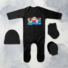 Load image into Gallery viewer, Cute Family Cartoon Jumpsuit with Cap, Mittens and Booties Romper Set for Baby Girl - KidsFashionVilla
