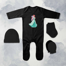 Load image into Gallery viewer, Most Beautiful Princess Cartoon Jumpsuit with Cap, Mittens and Booties Romper Set for Baby Boy - KidsFashionVilla
