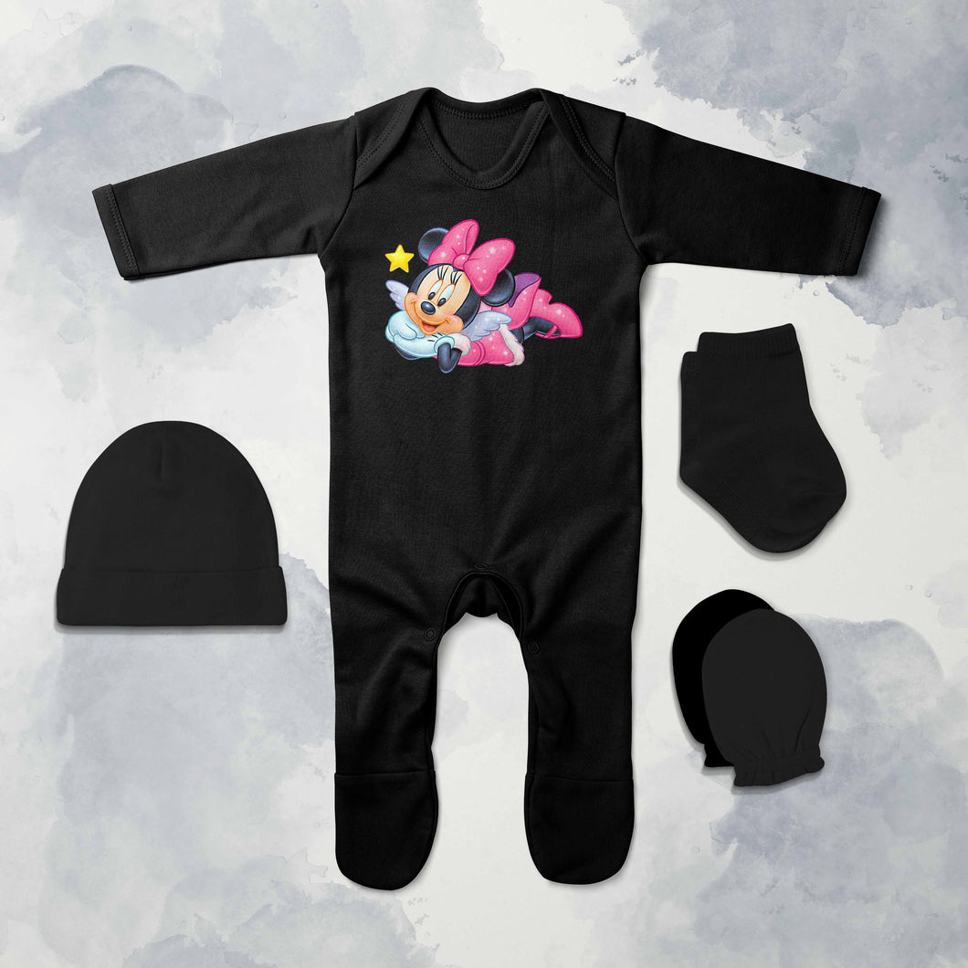 Most Beautiful Cartoon Jumpsuit with Cap, Mittens and Booties Romper Set for Baby Boy - KidsFashionVilla