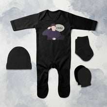 Load image into Gallery viewer, Unagi Web Series Jumpsuit with Cap, Mittens and Booties Romper Set for Baby Boy - KidsFashionVilla
