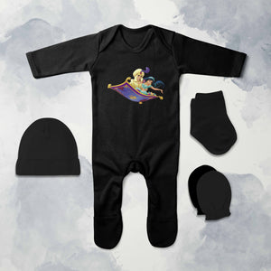 Best Cartoon Jumpsuit with Cap, Mittens and Booties Romper Set for Baby Girl - KidsFashionVilla