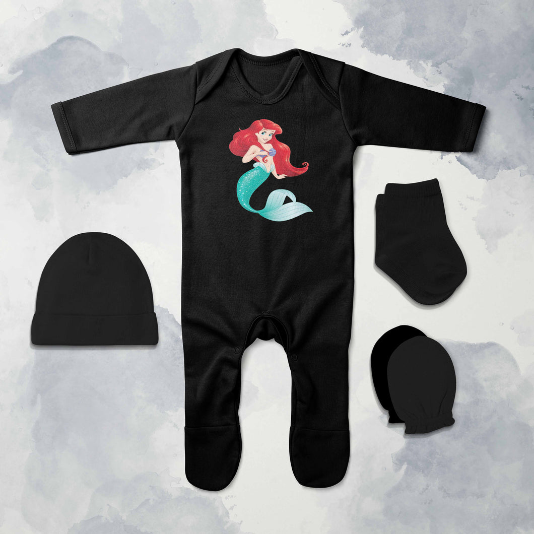 Lovely Princess Cartoon Jumpsuit with Cap, Mittens and Booties Romper Set for Baby Boy - KidsFashionVilla