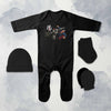 Friends Superhero Cartoon Jumpsuit with Cap, Mittens and Booties Romper Set for Baby Boy - KidsFashionVilla