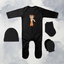 Load image into Gallery viewer, Funny Cartoon Jumpsuit with Cap, Mittens and Booties Romper Set for Baby Boy - KidsFashionVilla
