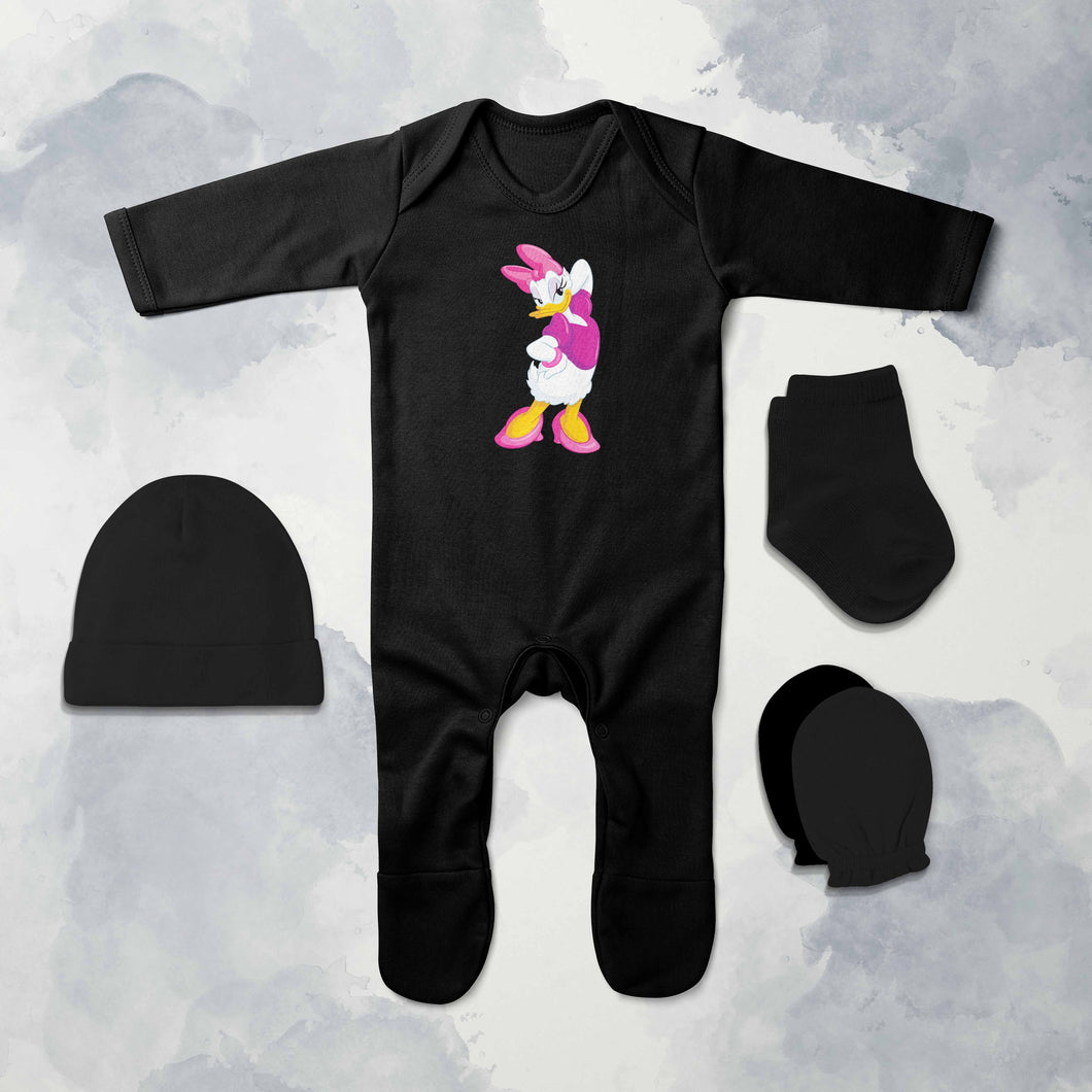 Most Famous Cartoon Jumpsuit with Cap, Mittens and Booties Romper Set for Baby Boy - KidsFashionVilla
