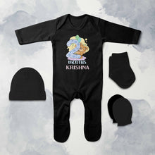 Load image into Gallery viewer, 2 Month Birthday Teddy Design Jumpsuit with Cap, Mittens and Booties Romper Set for Baby Boy - KidsFashionVilla

