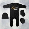 Eid Mubarak Eid Jumpsuit with Cap, Mittens and Booties Romper Set for Baby Boy - KidsFashionVilla