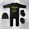 Phupho Ki Jaan Eid Jumpsuit with Cap, Mittens and Booties Romper Set for Baby Boy - KidsFashionVilla